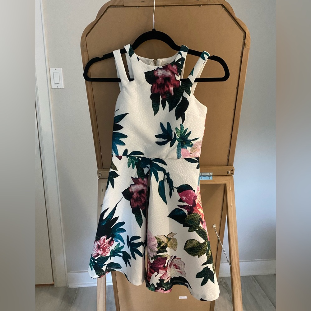 Girls formal dress floral print size large